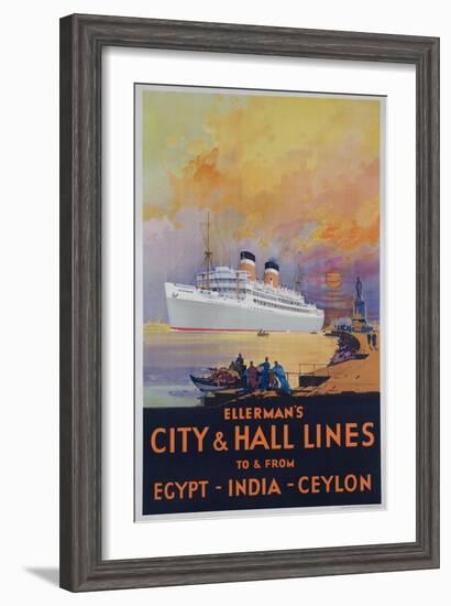 Ellerman's City and Hall Lines Cruise Poster-null-Framed Giclee Print