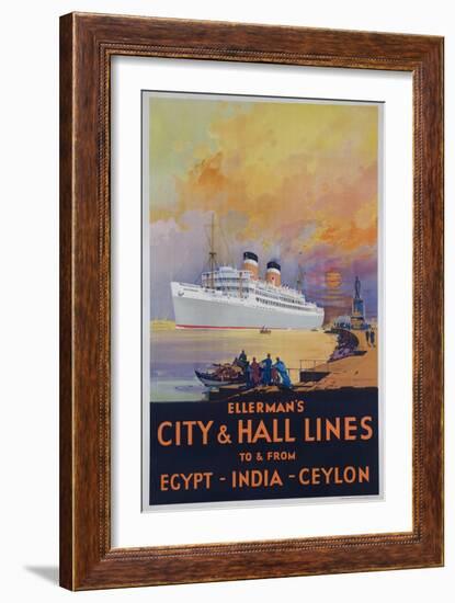 Ellerman's City and Hall Lines Cruise Poster-null-Framed Giclee Print