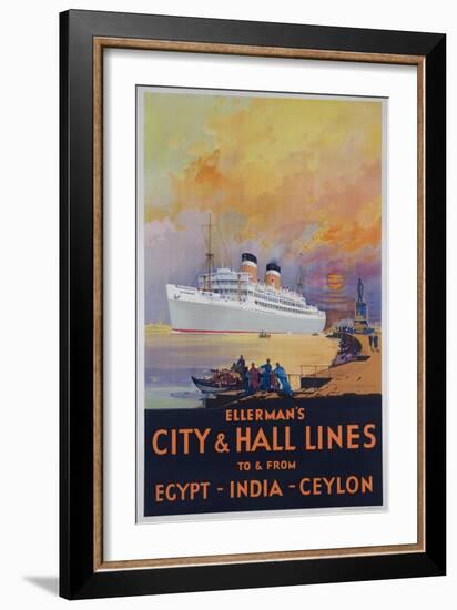 Ellerman's City and Hall Lines Cruise Poster-null-Framed Giclee Print