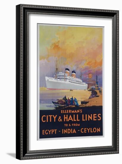 Ellerman's City and Hall Lines Cruise Poster-null-Framed Giclee Print