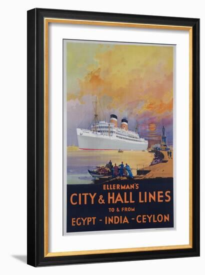 Ellerman's City and Hall Lines Cruise Poster-null-Framed Giclee Print