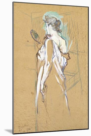 Elles - with Mirror in Hand, 1896-Henri de Toulouse-Lautrec-Mounted Giclee Print