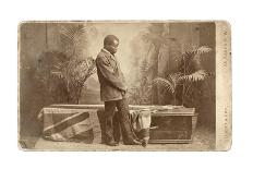 Jacob Wainwright with Livingstone's Coffin, London, 1874-Elliott and Fry Studio-Giclee Print