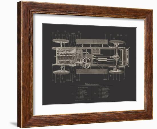 Elliott Blueprint - Noir-The Vintage Collection-Framed Giclee Print