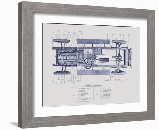 Elliott Blueprint-The Vintage Collection-Framed Giclee Print