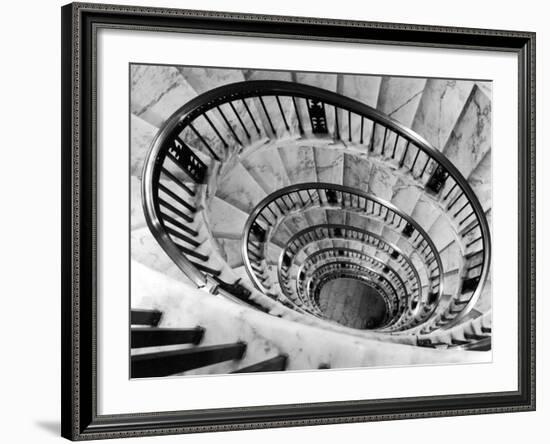 Elliptical Staircase in the Supreme Court Building-Margaret Bourke-White-Framed Premium Photographic Print