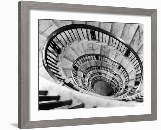 Elliptical Staircase in the Supreme Court Building-Margaret Bourke-White-Framed Premium Photographic Print