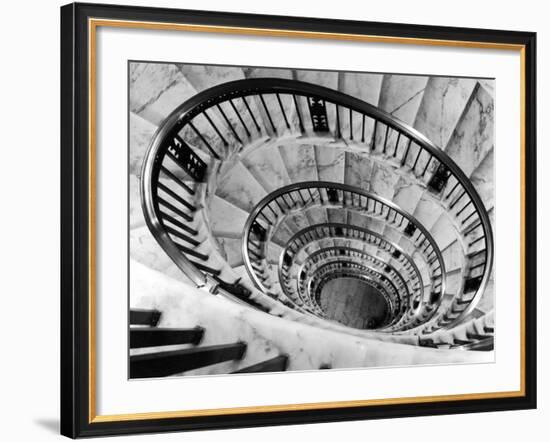 Elliptical Staircase in the Supreme Court Building-Margaret Bourke-White-Framed Premium Photographic Print