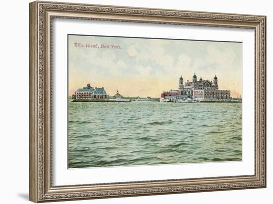 Ellis Island, New York Harbor-null-Framed Art Print