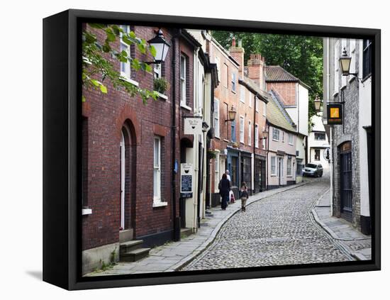 Elm Hill, Norwich, Norfolk, England, United Kingdom, Europe-Mark Sunderland-Framed Premier Image Canvas