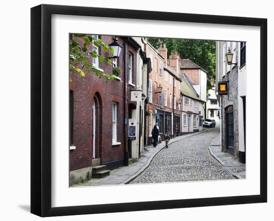 Elm Hill, Norwich, Norfolk, England, United Kingdom, Europe-Mark Sunderland-Framed Photographic Print