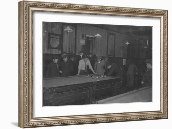 Elm Pool Room Billiards Club Photograph - New Bedford, MA-Lantern Press-Framed Art Print