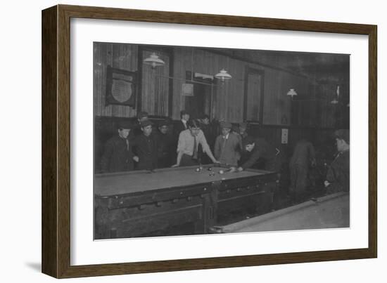 Elm Pool Room Billiards Club Photograph - New Bedford, MA-Lantern Press-Framed Art Print