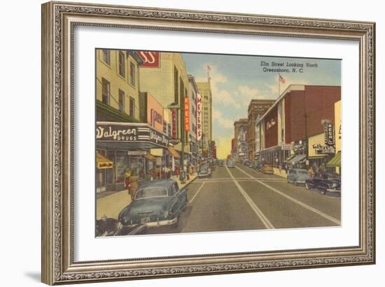 Elm Street, Greensboro, North Carolina-null-Framed Art Print