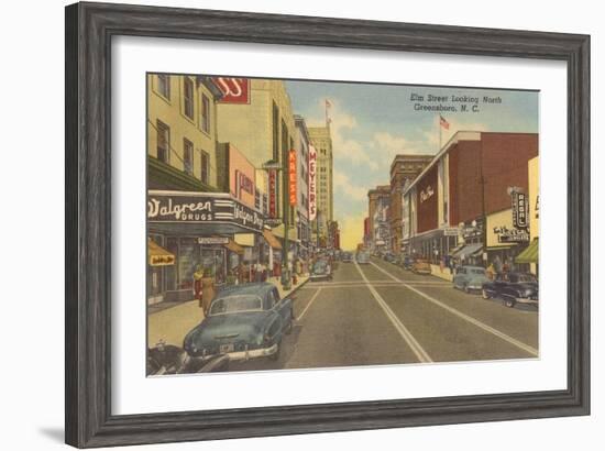 Elm Street, Greensboro, North Carolina-null-Framed Art Print