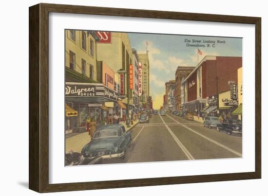 Elm Street, Greensboro, North Carolina-null-Framed Art Print