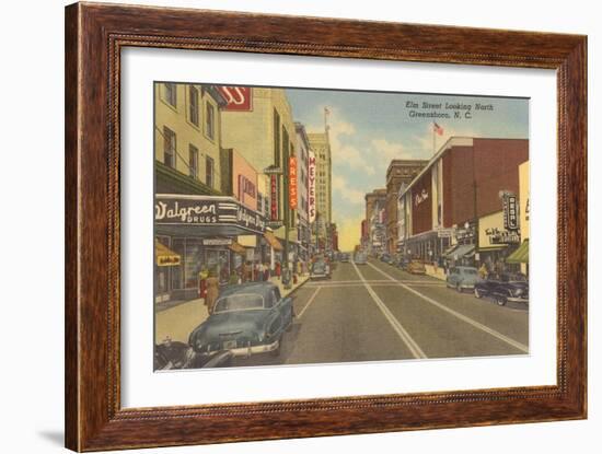 Elm Street, Greensboro, North Carolina-null-Framed Art Print