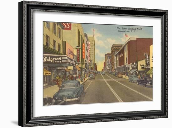 Elm Street, Greensboro, North Carolina-null-Framed Art Print