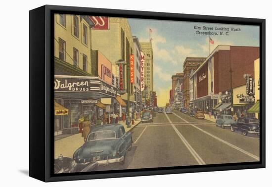 Elm Street, Greensboro, North Carolina-null-Framed Stretched Canvas