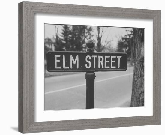 Elm Street Sign-Ralph Morse-Framed Photographic Print