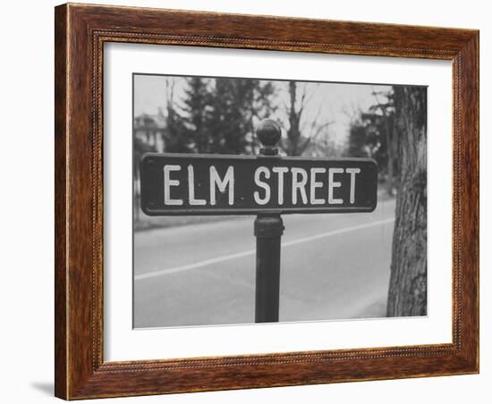 Elm Street Sign-Ralph Morse-Framed Photographic Print