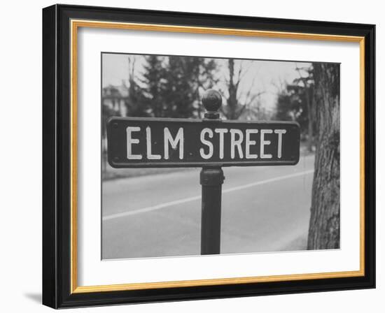 Elm Street Sign-Ralph Morse-Framed Photographic Print