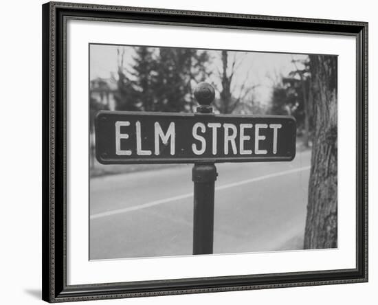 Elm Street Sign-Ralph Morse-Framed Photographic Print