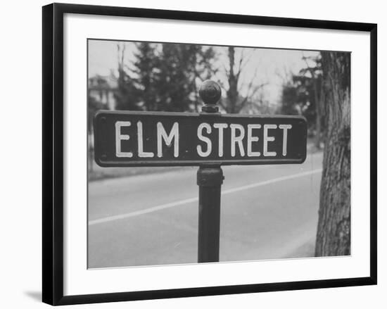 Elm Street Sign-Ralph Morse-Framed Photographic Print