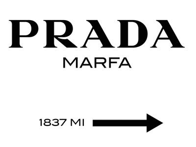 Prada Marfa Sign Stretched Canvas Print Elmgreen And Dragset Art Com