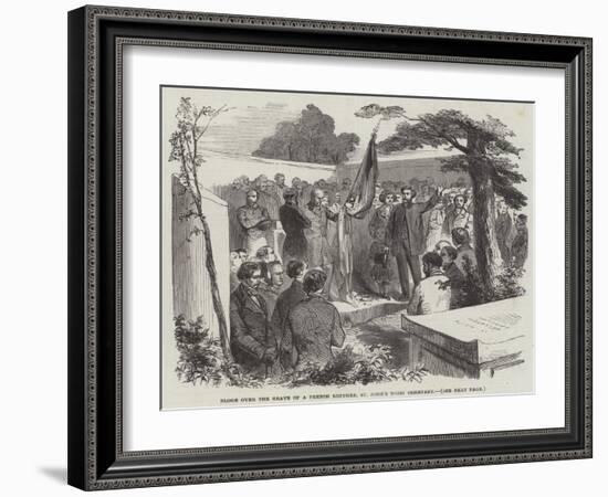 Eloge over the Grave of a French Refugee, St John's Wood Cemetery-null-Framed Giclee Print