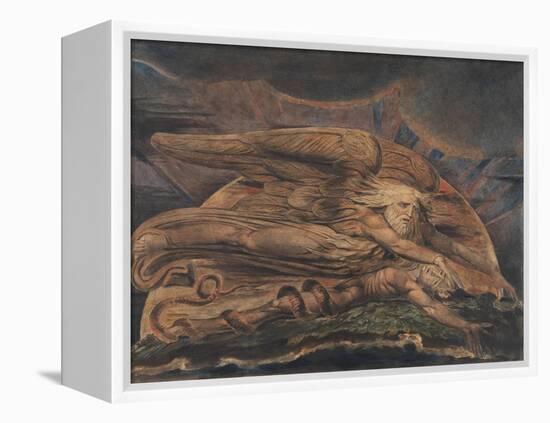 Elohim Creating Adam-William Blake-Framed Premier Image Canvas