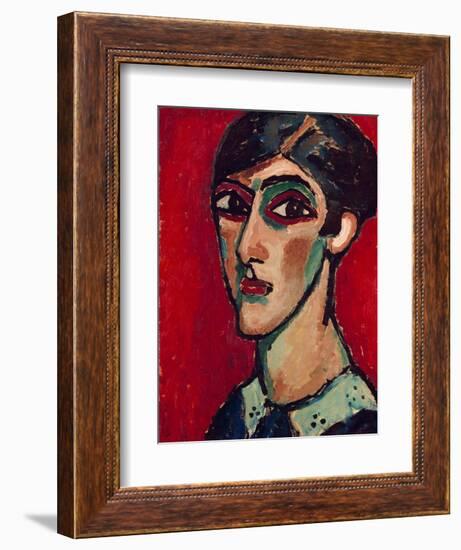 Elongated Head of a Woman in Brown-Red, 1913-Alexej Von Jawlensky-Framed Giclee Print