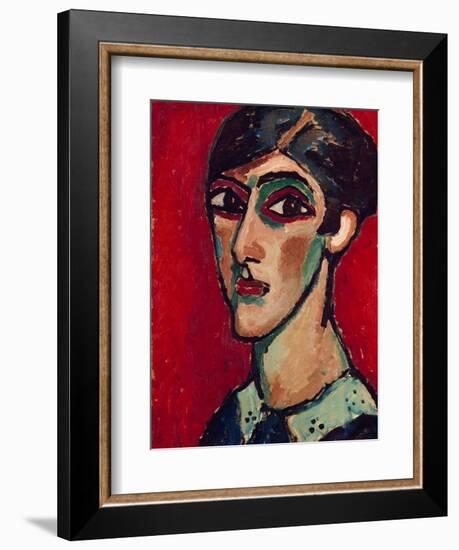 Elongated Head of a Woman in Brown-Red, 1913-Alexej Von Jawlensky-Framed Giclee Print