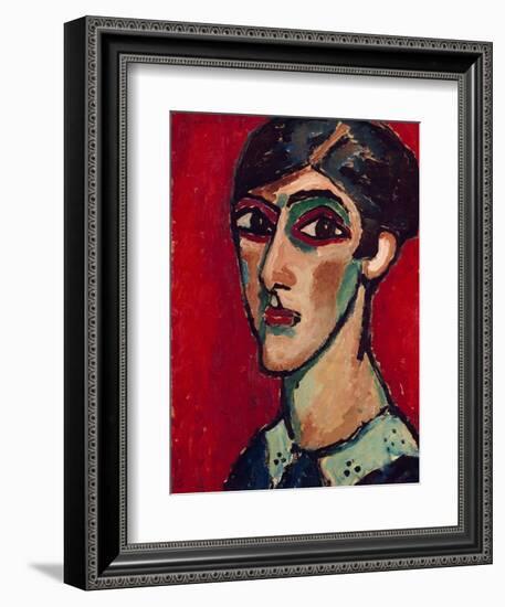 Elongated Head of a Woman in Brown-Red, 1913-Alexej Von Jawlensky-Framed Giclee Print