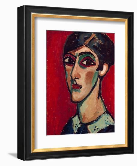 Elongated Head of a Woman in Brown-Red, 1913-Alexej Von Jawlensky-Framed Giclee Print