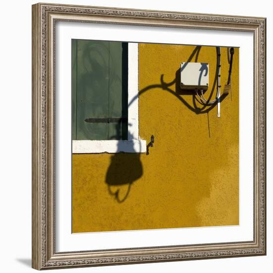 Elongated Shadow of a Street Lamp-Mike Burton-Framed Photographic Print