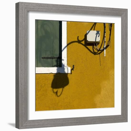 Elongated Shadow of a Street Lamp-Mike Burton-Framed Photographic Print