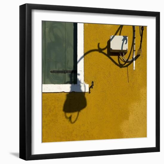 Elongated Shadow of a Street Lamp-Mike Burton-Framed Photographic Print