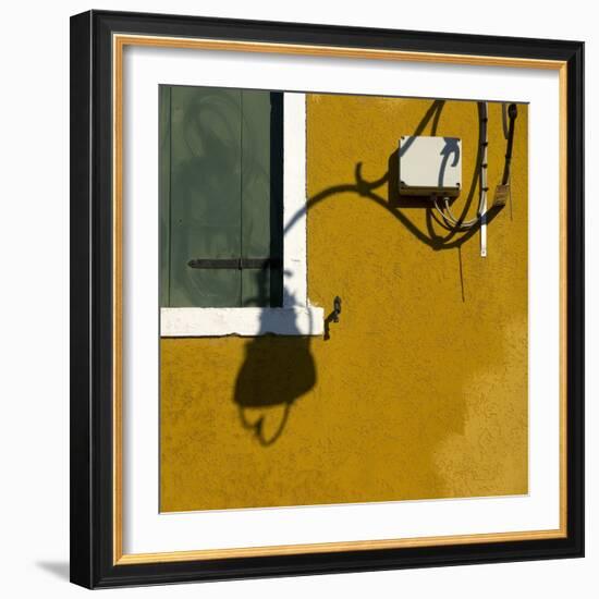 Elongated Shadow of a Street Lamp-Mike Burton-Framed Photographic Print