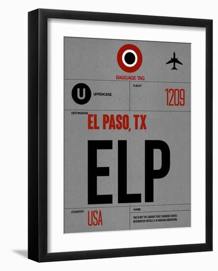 ELP El Paso Luggage Tag I-NaxArt-Framed Art Print