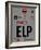 ELP El Paso Luggage Tag I-NaxArt-Framed Art Print