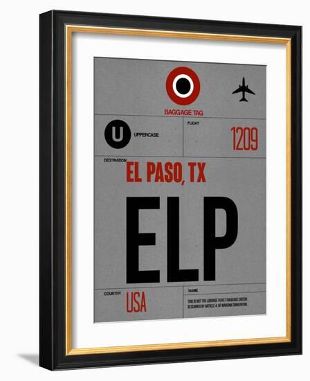 ELP El Paso Luggage Tag I-NaxArt-Framed Art Print