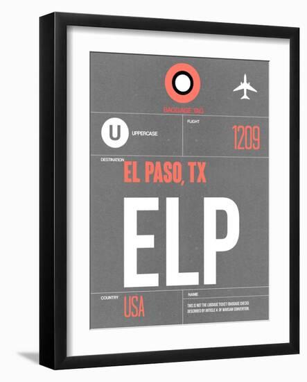 ELP El Paso Luggage Tag II-NaxArt-Framed Art Print