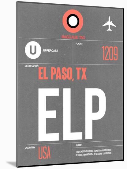 ELP El Paso Luggage Tag II-NaxArt-Mounted Art Print
