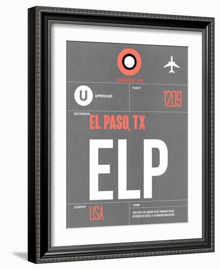 ELP El Paso Luggage Tag II-NaxArt-Framed Art Print