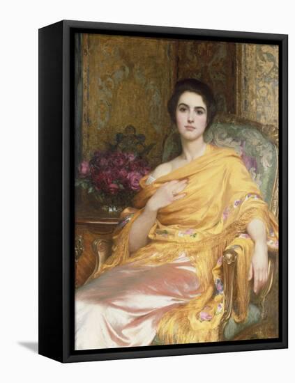 Elsa, Daughter of William Hall Esq, 1927-Frank Bernard Dicksee-Framed Premier Image Canvas