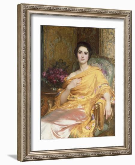 Elsa, Daughter of William Hall Esq, 1927-Frank Bernard Dicksee-Framed Giclee Print