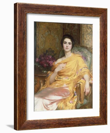 Elsa, Daughter of William Hall Esq, 1927-Frank Bernard Dicksee-Framed Giclee Print