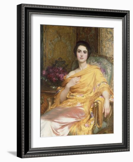 Elsa, Daughter of William Hall Esq, 1927-Frank Bernard Dicksee-Framed Giclee Print