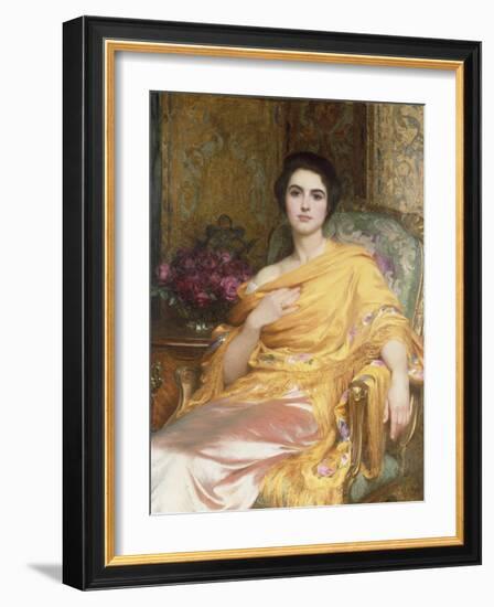 Elsa, Daughter of William Hall Esq, 1927-Frank Bernard Dicksee-Framed Giclee Print